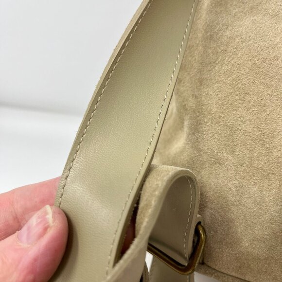 UGG Australia Suede Shearlling Mini Drawstring Backpack. - Picture 9 of 14